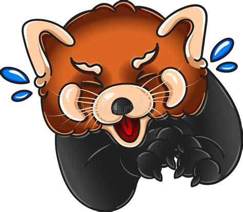 Red Panda Smile Stock Vector Illustration Of Stickers 248138651