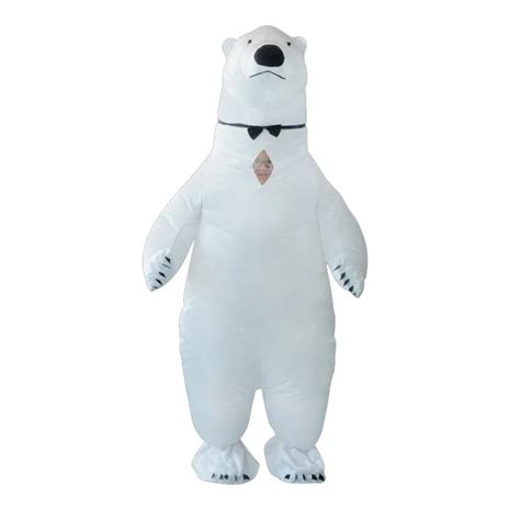 White Polar Bear Inflatable Costume Mascot Adult Costumes Animal