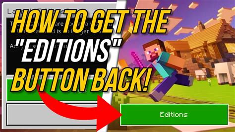 Minecraft Ps4 Bedrock Edition How To Get The Editions Button Back