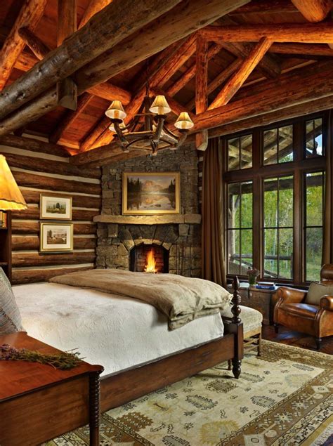 35 Gorgeous Log Cabin Style Bedrooms To Make You Drool Log Cabin