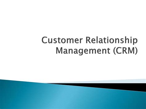 Ppt Customer Relationship Management Crm Powerpoint Presentation