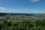 Spaichingen, Blick vom 983m hohen Dreifaltigkeitsberg auf die 12.000 ...