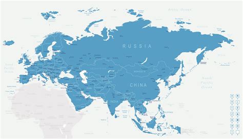 Map Of Eurasia With Countries World Map