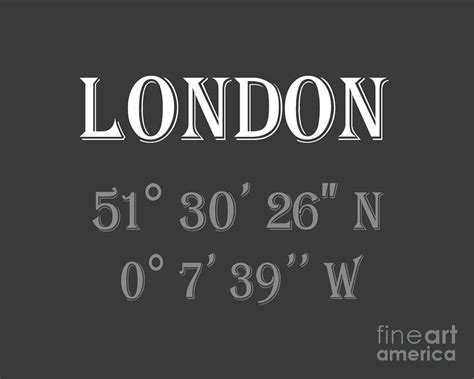 London Map Coordinates Latitude And Longitude Focused On Big Ben