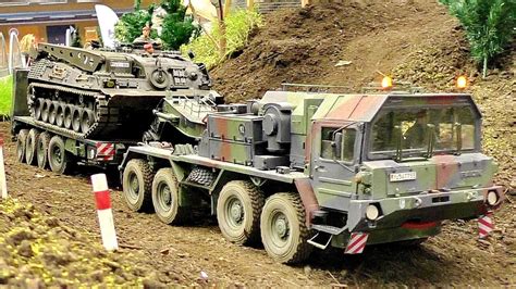 Awesome Rc Scale Army Model Truck Faun Slt Elefant With Tank
