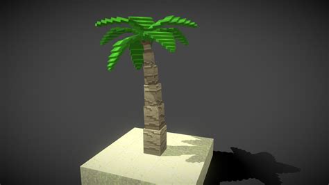 Voxel Palm Tree Minecraft Style Download Free 3d Model By Rovani