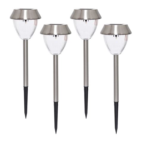 Westinghouse Stainless Steel Solar Led Path Lights 4pk