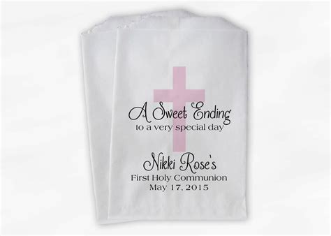 First Communion Favor Bags Baptism Or Religious Party Custom Favor