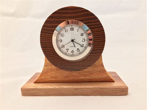 Modern Hardwood Desk Clock Handmade Etsy Clock Desk Clock Wooden
