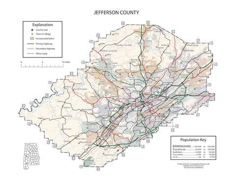 Map Of Jefferson County Alabama Map Of West Gambaran