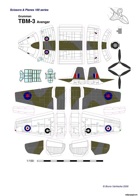 Maybe you would like to learn more about one of these? Grumman TBM-3 Avenger FAA Bruno VanHecke 143 из бумаги ...