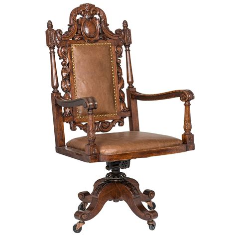 Maybe you would like to learn more about one of these? Large Executive Leather Swivel Desk Chair at 1stdibs