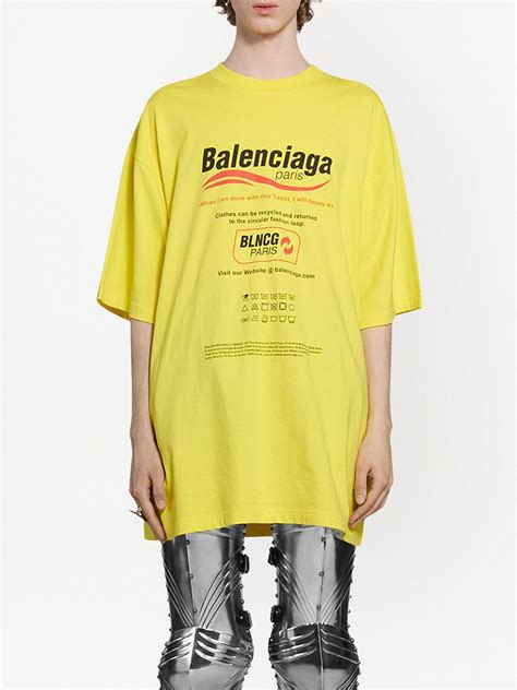 Balenciaga Logo Print Short Sleeve T Shirt Farfetch