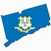 Vektorkarte und Flagge von Connecticut Royalty Free Stock SVG Vector ...