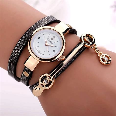 New Duoya Fashion Women Bracelet Watch Gold Quartz T Watch