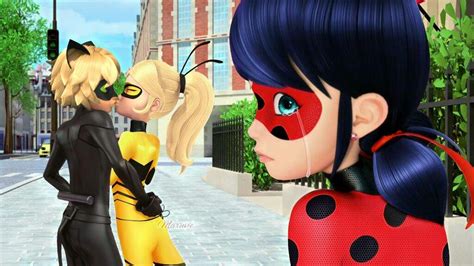 Love Ladybug And Cat Noir Kiss Season 2 Psychopat Wallpaper