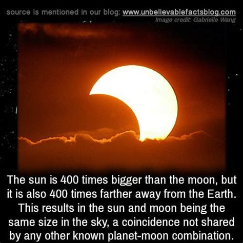 The Sun Is 400 Times Bigger Than The Moon But It Is Also 400 Times