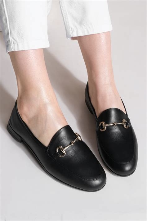 Kadın Hakiki Deri Zincirli Loafer Ayakkabı Tanle Siyah Marjin Ayakkabı