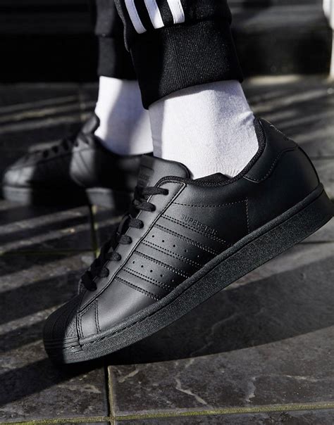 Adidas Originals Superstar Sneakers In Triple Black Asos Svarta