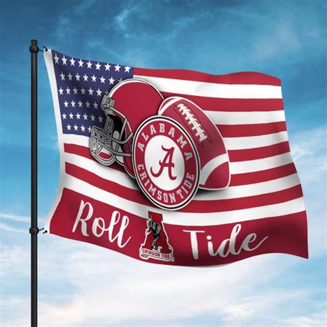 Chfnca6001 Act Flag Alabama Crimson Tide Football Crimson Tide