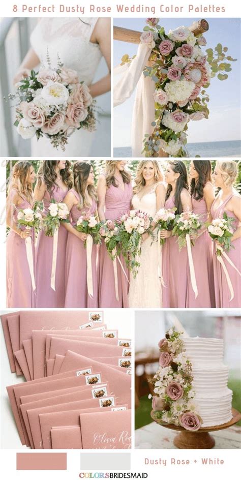 Perfect Dusty Rose Wedding Color Palettes For Dusty Rose Wedding Colors Dusty Rose