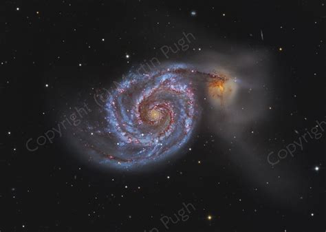 Messier 51 The Whirlpool Galaxy — Remote Astrophotography With Martin