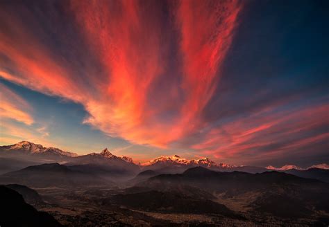Wallpaper Tibet Mountains Sunset Sky 2048x1421 Iliadraxler