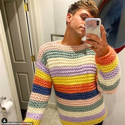 tom daley shows off his impressive knitting designs on new instagram account