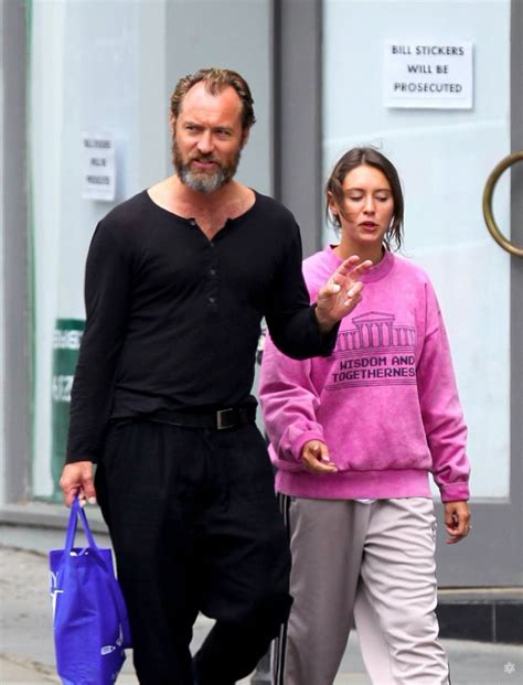 Iris And Jude Law Out Shopping On The Hampstead High Street In London
