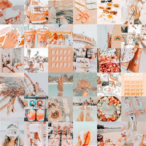 Peachy Aesthetic 60pcs Collage Kit Digital Download Etsy