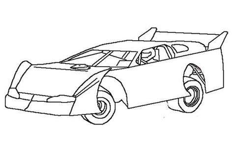 Dirt Track Race Car Coloring Pages
