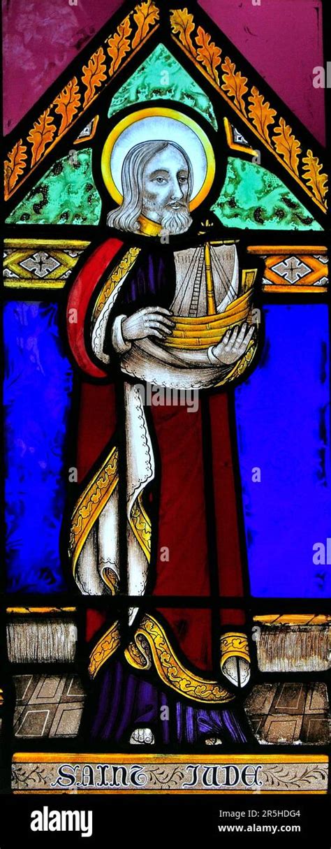 St Jude Stained Glass Window By Joseph Grant C 1855 Wighton
