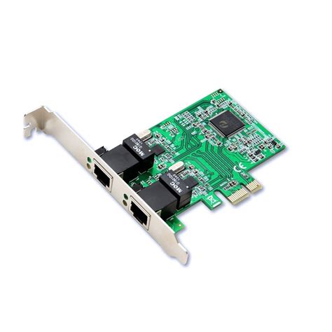 Syba Pcie 2x Rj45 1000 Base T Gigabit Ethernet Network Card Realtek