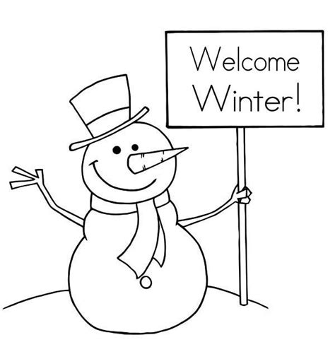 Dltk's holiday crafts for kids winter coloring pages. Mr Snowman Says Happy Winter Coloring Page | Snowman ...