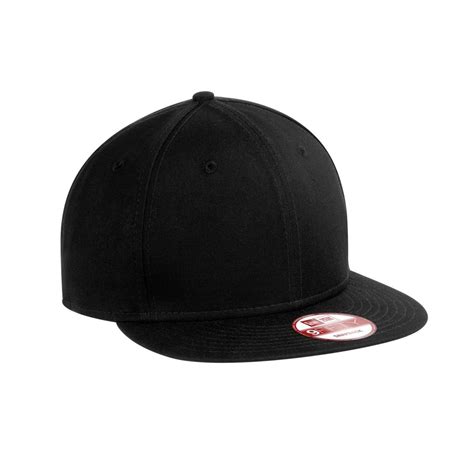 New Era Ne400 Flat Bill Snapback Cap Black