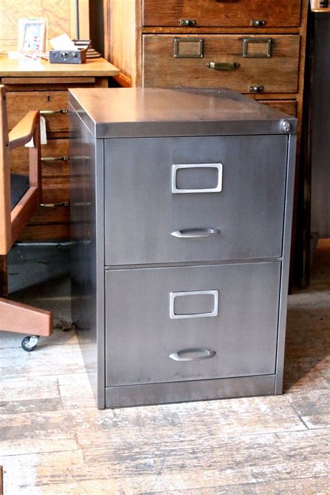 | vintage steel 2 drawer 3 x 5 card library file cabinet, stackable, crafts. Two drawer vintage filing cabinet | Filing cabinet ...