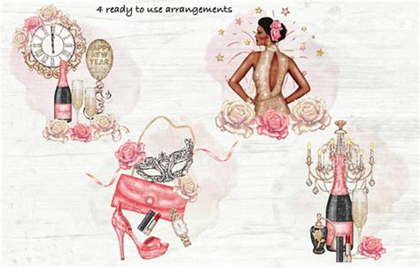 Kit Digital Imagem Aquarela Feminino Festa Premium Mod36 Elo7