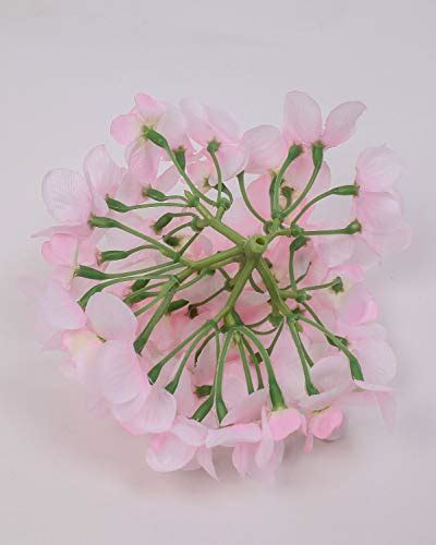 lushidi 10pcs silk hydrangea heads with stems artificial flowers for wedding party home decor