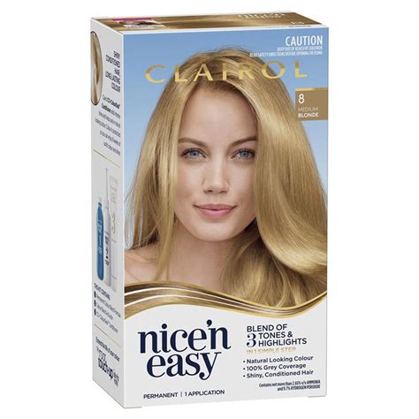 Buy Clairol Nice N Easy 8 Natural Medium Blonde Permanent Hair Colour Online At Chemist Warehouse