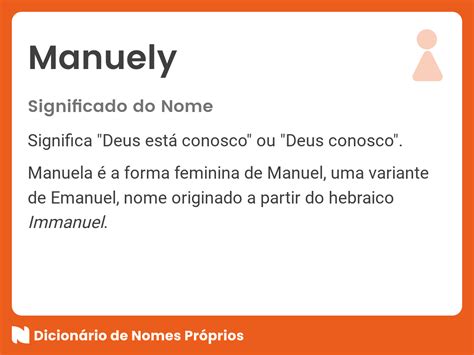 Significado Do Nome Manuela Dicionário De Nomes Próprios