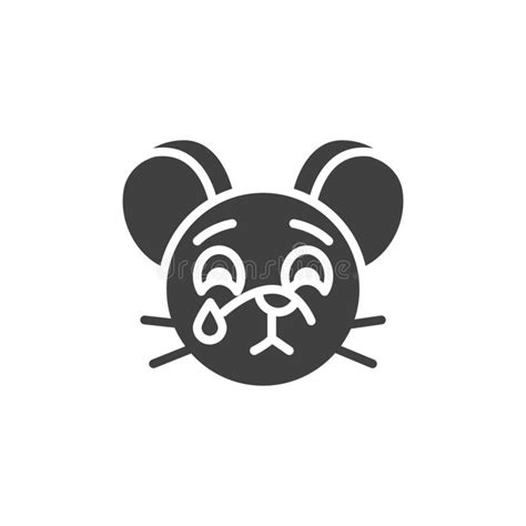 Crying Rat Emoticon Vector Icon Stock Vector Illustration Of