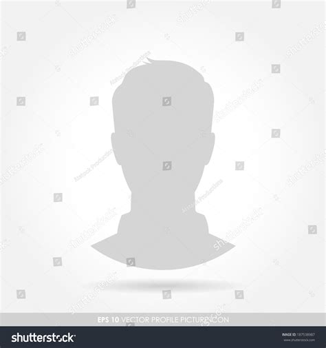 Gray Male Silhouette Portrait Icon Light Stock Vector Royalty Free