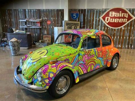 Wrapped Hippie Volkswagen Beetle With 72174 Miles Available Now