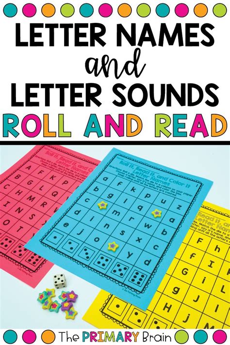 Roll And Read Letter Names Sounds Dice Games For Literacy Centers