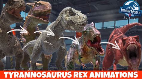 Tyrannosaurus Rex Animations Jurassic World Alive 31 Youtube