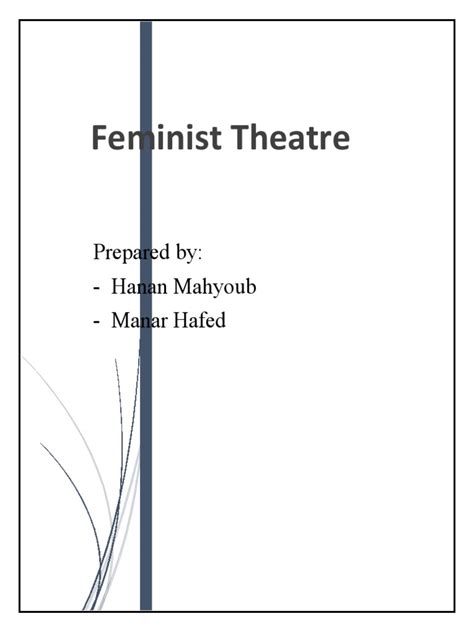 Feminist Theatre Pdf Feminism Gender Studies
