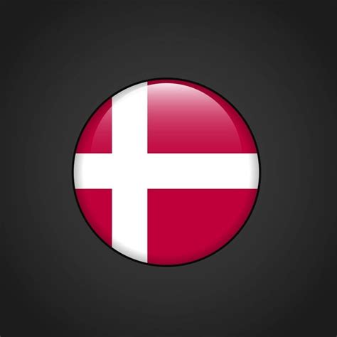 Denmark Flag Vector Art Png Denmark Flag Circle Button 5 5th