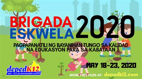 Brigada Eskwela 2020 Theme Activities And Guidelines