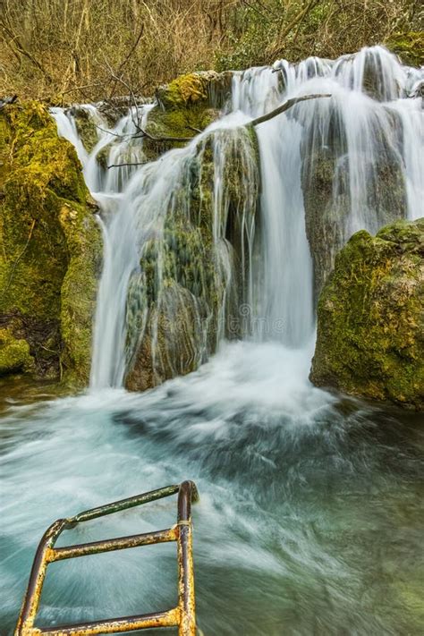 Amazing View Of Bachkovo Waterfalls Cascade In Rhodopes Mountain