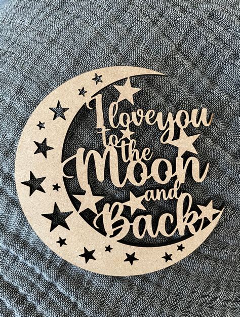 I Love You To The Moon And Back Svg File Glowforge Cricut Etsy